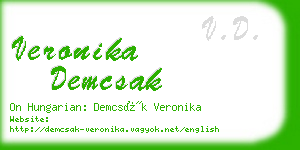 veronika demcsak business card